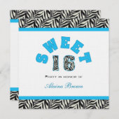 Sweet 16-partijuitnodigingen kaart (Voorkant / Achterkant)