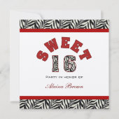 Sweet 16-partijuitnodigingen kaart (Voorkant)