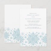 Sweet 16 Party Blauw Wit Sneeuwvlok Winter Kaart (Voorkant / Achterkant)