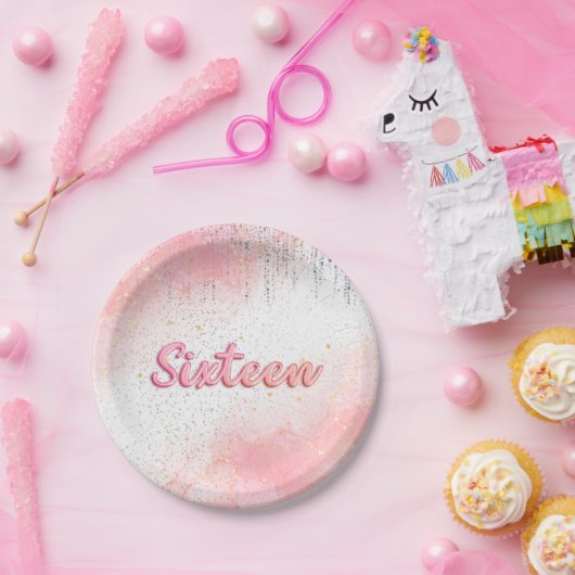 Sweet 16 Party Borden Papieren Bordje (Feest)