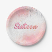 Sweet 16 Party Borden Papieren Bordje (Voorkant)