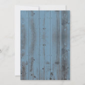 Sweet 16 Party Elegant Dusty Blue Beach Starfish Kaart (Achterkant)