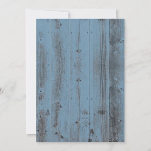 Sweet 16 Party Elegant Dusty Blue Beach Starfish Kaart (Achterkant)