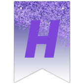 Sweet 16 Party, Falling Paarse Glitter & 4 foto's Vlaggetjes (Tweede vlag)