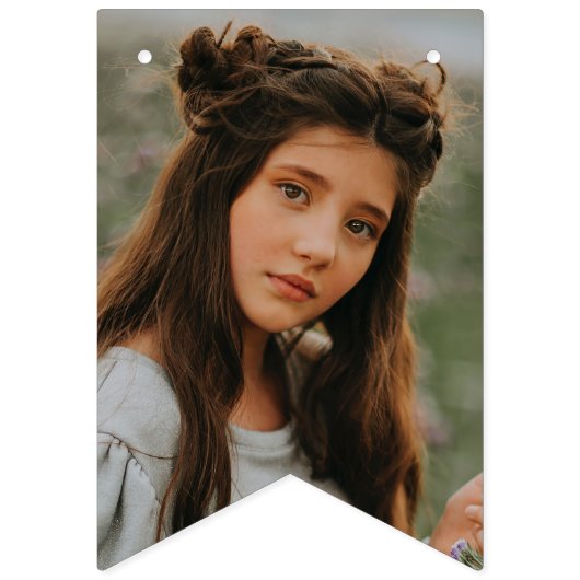 Sweet 16 Party, Falling Paarse Glitter & 4 foto's Vlaggetjes (Eerste vlag)