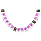 Sweet 16 Party, Falling Pink Glitter & 4 foto's Vlaggetjes (Alle)