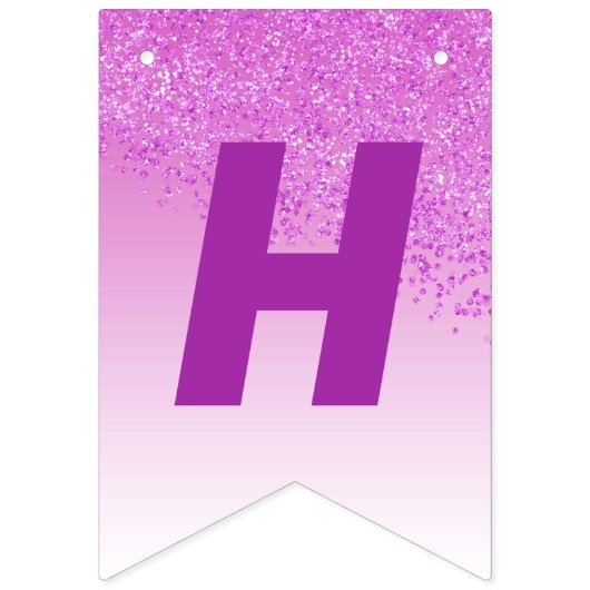 Sweet 16 Party, Falling Pink Glitter & 4 foto's Vlaggetjes (Tweede vlag)