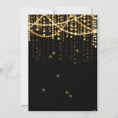 Sweet 16 Party Gold String Lights Kaart (Achterkant)