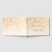 Sweet 16 Party Guestbook Gold Bokeh Sparkle Lights Gastenboek (Volledig)