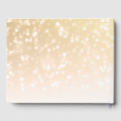 Sweet 16 Party Guestbook Gold Bokeh Sparkle Lights Gastenboek (Achterkant)