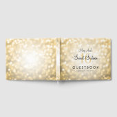 Sweet 16 Party Guestbook Gold Glitter Lights Gastenboek (Volledig)