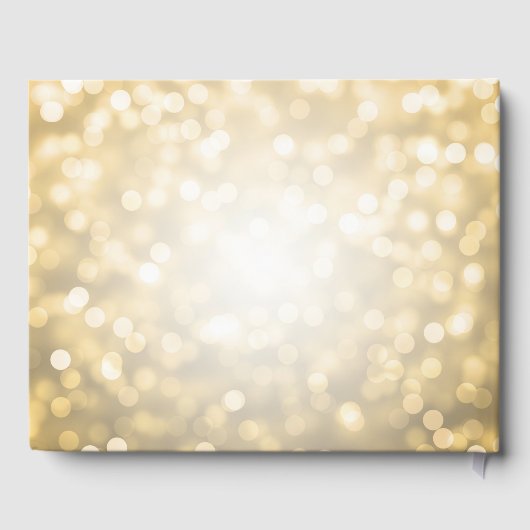 Sweet 16 Party Guestbook Gold Glitter Lights Gastenboek (Achterkant)
