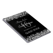 Sweet 16 Party Guestbook Party Sparkles Silver Notitieboek (Rechterzijde)