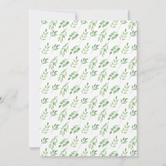 Sweet 16 Party Leaves Gold Lijst Zomer Uitnodiging (Achterkant)