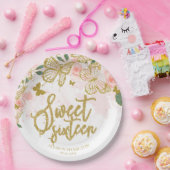 Sweet 16 Party Paper Bord Blush Butterfly Floral (Feest)