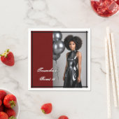 Sweet 16 Party Papier servet Rood Zwart (Insitu)