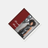 Sweet 16 Party Papier servet Rood Zwart (Hoek)