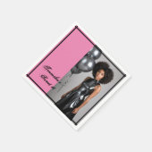 Sweet 16 Party Papier servet Roze Zwart (Hoek)