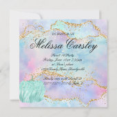 Sweet 16 Party Pumpkin Pastel Glitter Glam Kaart (Achterkant)