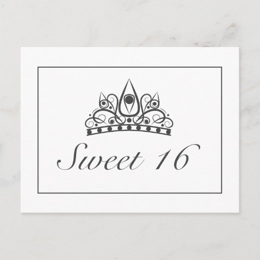 Sweet 16 Party RSVP Aankondiging uitnodiging (Voorkant)