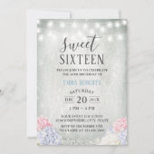 Sweet 16 Party Rustic Hydrangeas Elegant Floral Kaart (Voorkant)