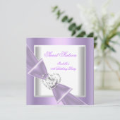 Sweet 16 Party Sweet Sixteen Lila White Kaart (Staand voorkant)