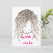 Sweet 16 party! Uitnodigingen (Staand voorkant)