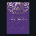 Sweet 16 Party Uitnodigingen - Elegante Gold Folie<br><div class="desc">Intricate demask patroon solar mandala met faux gold folie bedekking. U kunt de kleur van de achtergrond veranderen in wat u maar wilt. U kunt ook de mandala('s) bewegen,  roteren en vergroten/verkleinen,  zoals u aan beide zijden wilt.</div>