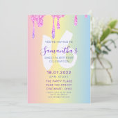 Sweet 16 Pastel tinten & Glitter Verjaardag Kaart (Staand voorkant)