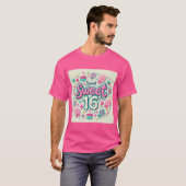 Sweet 16 Pastel Verjaardag Design Mannen Tshirt (Voorkant volledig)