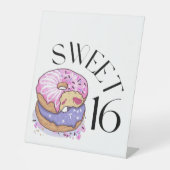 Sweet 16 Pedestal Sign Reclamebord Met Voetstuk (Voorkant)