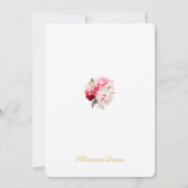 Sweet 16  Personalised Floral Invitation Aankondiging (Achterkant)