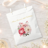 Sweet 16 Personalized Floral Party Favors Bedankzakje (Geknipt)