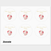 Sweet 16 Personalized Floral Stickers (Vel)