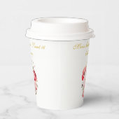 Sweet 16 Personalized  Floral Tableware Papieren Bekers (Rechts)