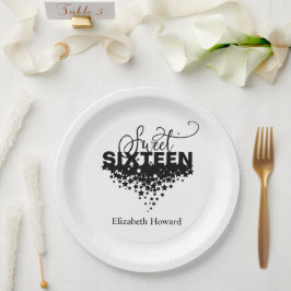 Sweet 16 Persoonlijk Papieren Bordje
