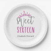 Sweet 16 Persoonlijk Papieren Bordje (Voorkant)