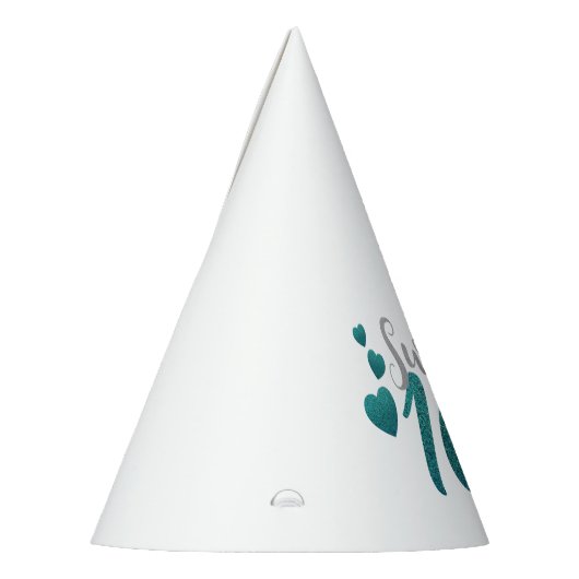 "Sweet 16" Pet van zestien partijen Feesthoedjes (Links)