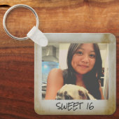 Sweet 16  Photo Lijst, 16e verjaardag Sleutelhanger (Voorkant)