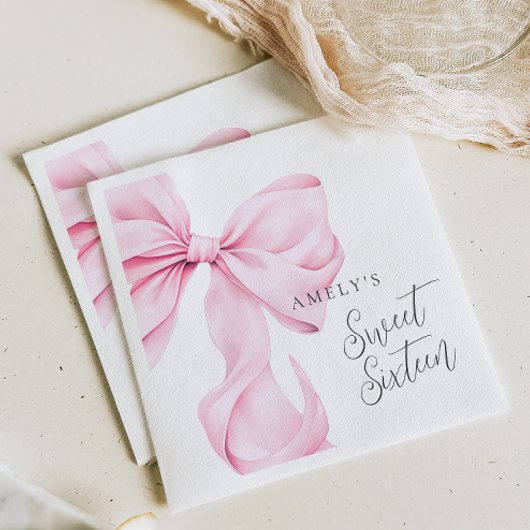 Sweet 16 Pink Bow Papier servet