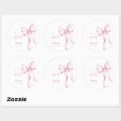 Sweet 16 Pink Bow Stickers (Vel)
