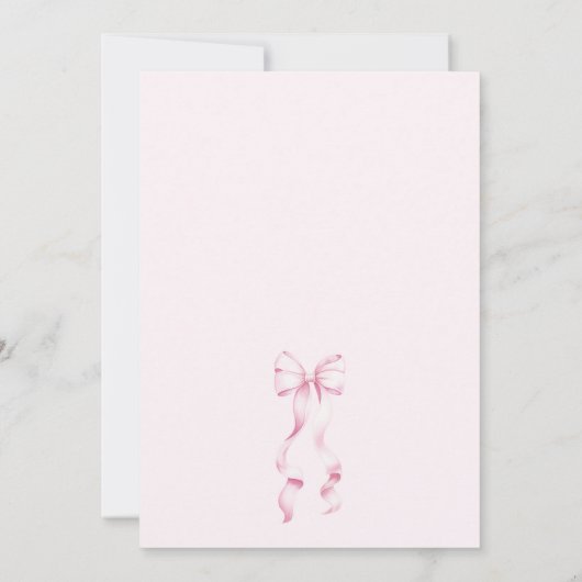 Sweet 16 Pink Bow Verjaardag Kaart (Achterkant)