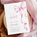 Sweet 16 Pink Bow Verjaardag Kaart<br><div class="desc">Introductie van de Sweet 16 Pink Bow Birthday Invitation Deze elegante uitnodiging is voorzien van een charmante blozende roze strik en een elegant script.</div>