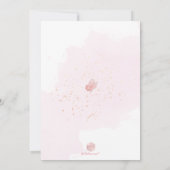 Sweet 16 Pink Diamond Butterflies Waterverf Invit Kaart (Achterkant)