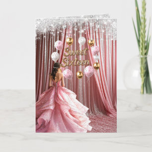 Sweet 16 Pink Gold Glitter Ballonnen