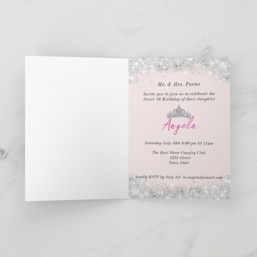 Sweet 16 Pink Gold Glitter Ballonnen (Binnen)