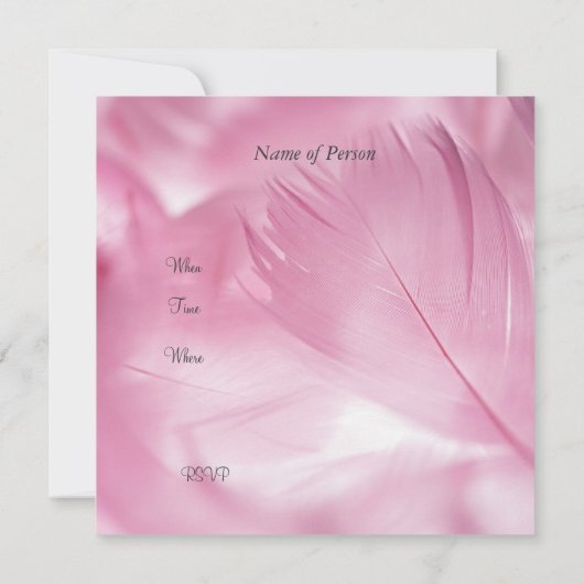 Sweet 16 Pink Invitation Kaart (Achterkant)
