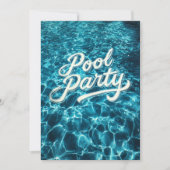 Sweet 16 Pool Party Blauw Water Bubbles Kaart (Voorkant)