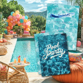 Sweet 16 Pool Party Blauw Water Bubbles Kaart