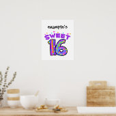 Sweet 16 Poster - je eigen creëer (Keuken)
